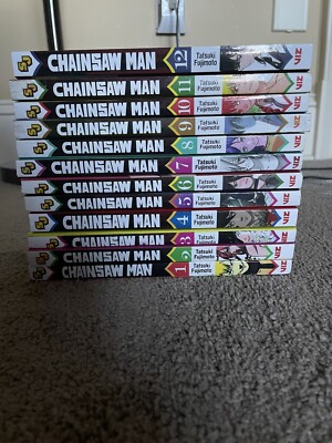 Chainsaw Man Vol 1-12 English Manga Set Tatsuki Fujimoto | eBay