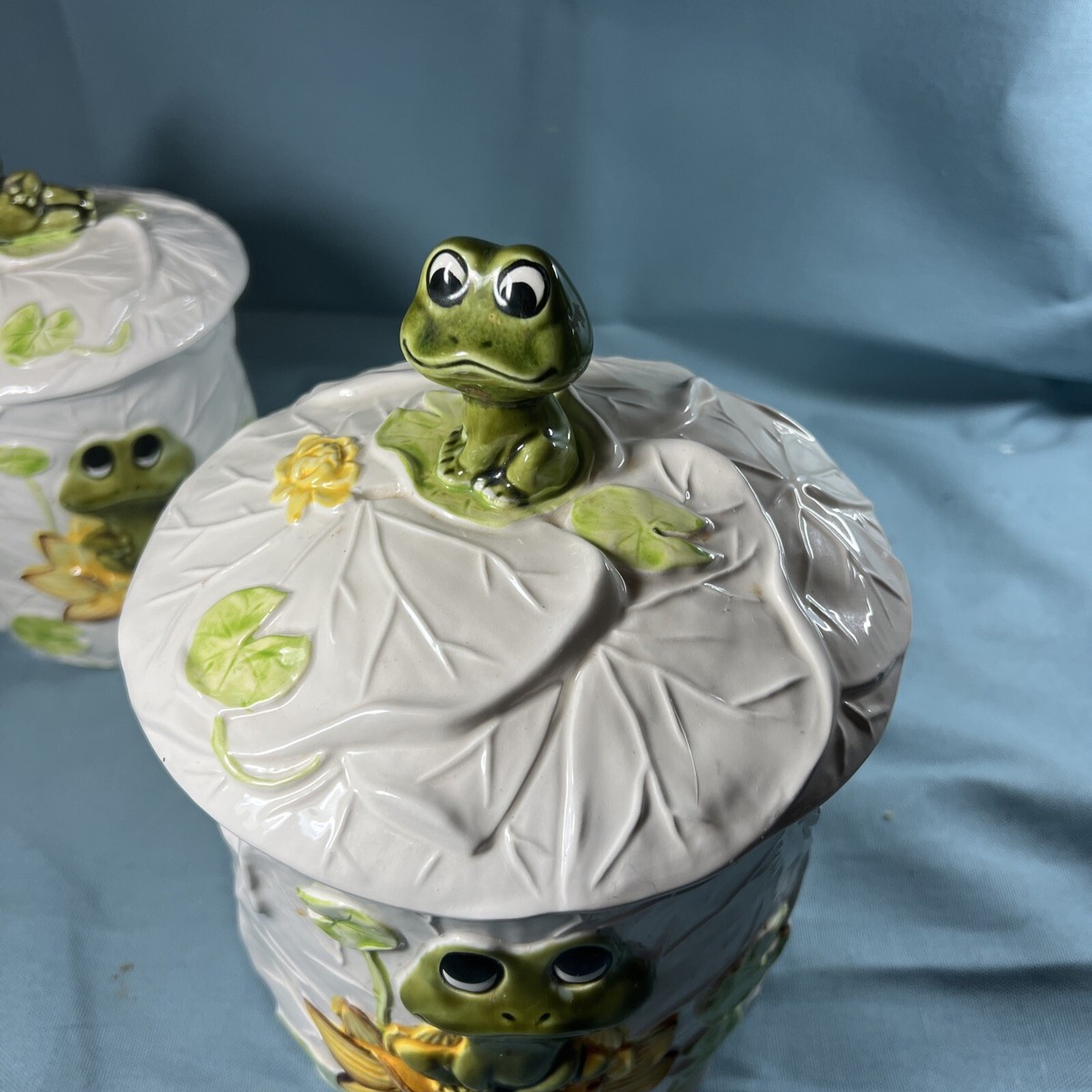 Vintage 1976 Sears Roebuck NEIL The FROG 4 Piece Kitchen Canister