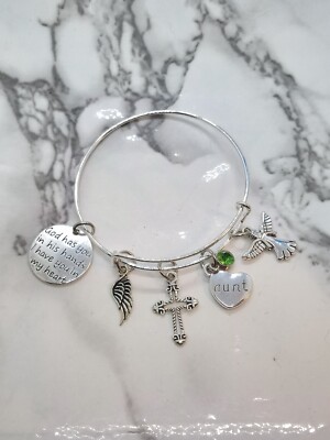 ''God has you in His hands...'' Memorial Bracelet for loss of Aunt Sympathy