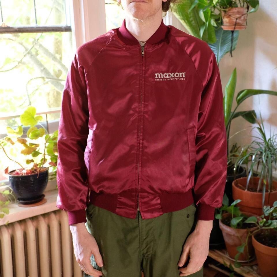 Satin Vintage Coach Jacket Burgundy VTG 60s Wine Red Jacket Satin Vintage Coach Jacket Burgundy VTG 60s Wine Red Jacket