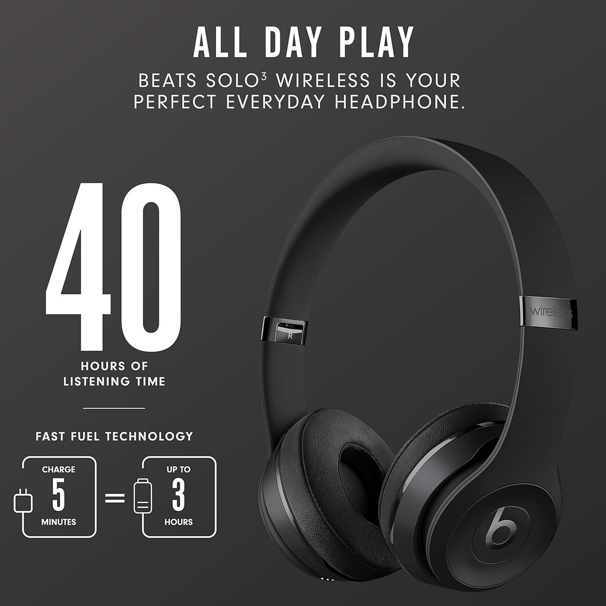 Headphones Beats Solo3 Wireless On-Ear Apple W1 Headphone Chip