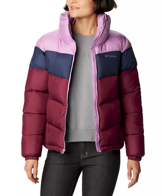 COLUMBIA Puffect Color Blocked Jacket Plus Size 2X Marionberry
