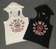 Elwood Women's Workout Hooded Tank Tops Sleeveless Gym Training Hoodies XS-L