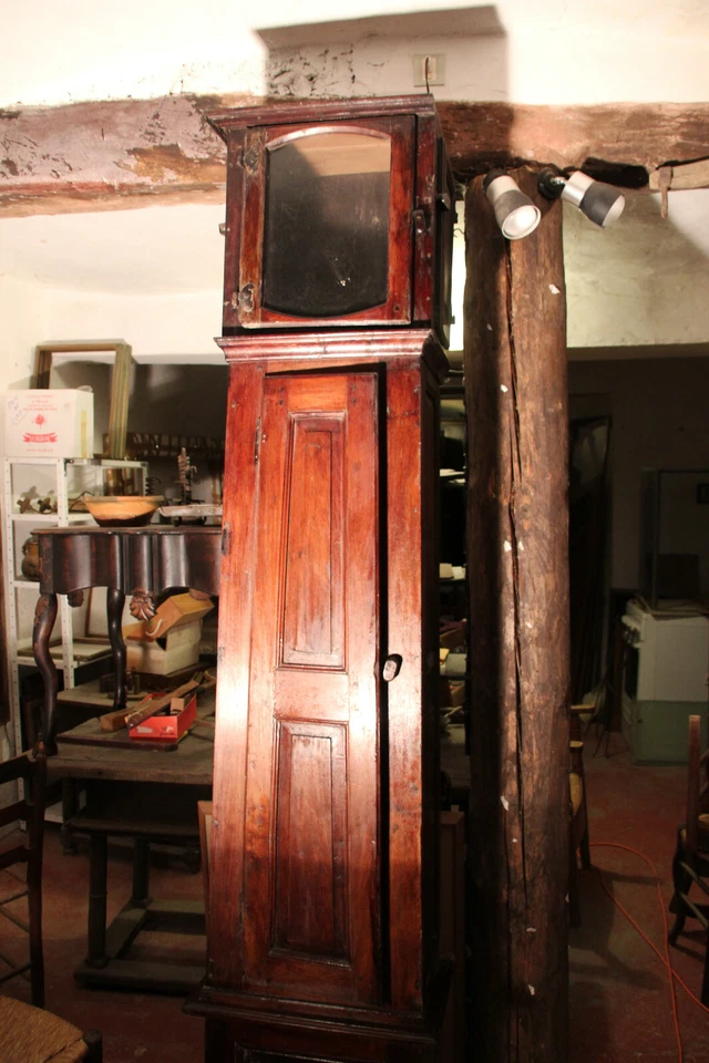 Grande caisse d'horloge en bois. XVIIIe siècle. - Photo 3/4