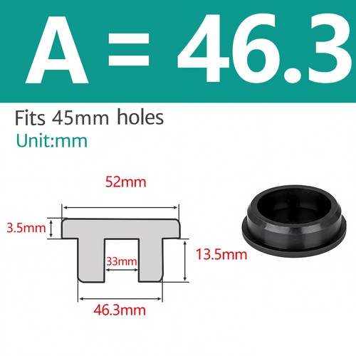 Black Silicone Rubber Round Hole Plugs Blanking End Cap Tube Pipe Insert Bungs - Picture 49 of 94