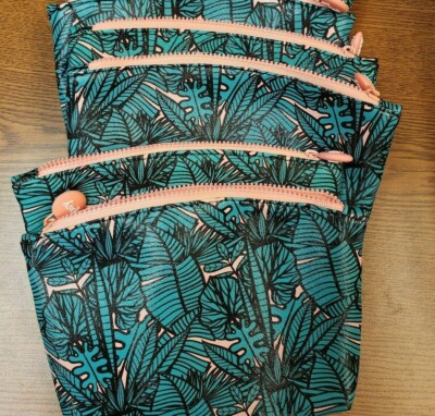 Glam Bags~ July 2019 ~ Tropical Leaf Pattern ~ (Bags Only) Lot of 5 ~ NEW!
