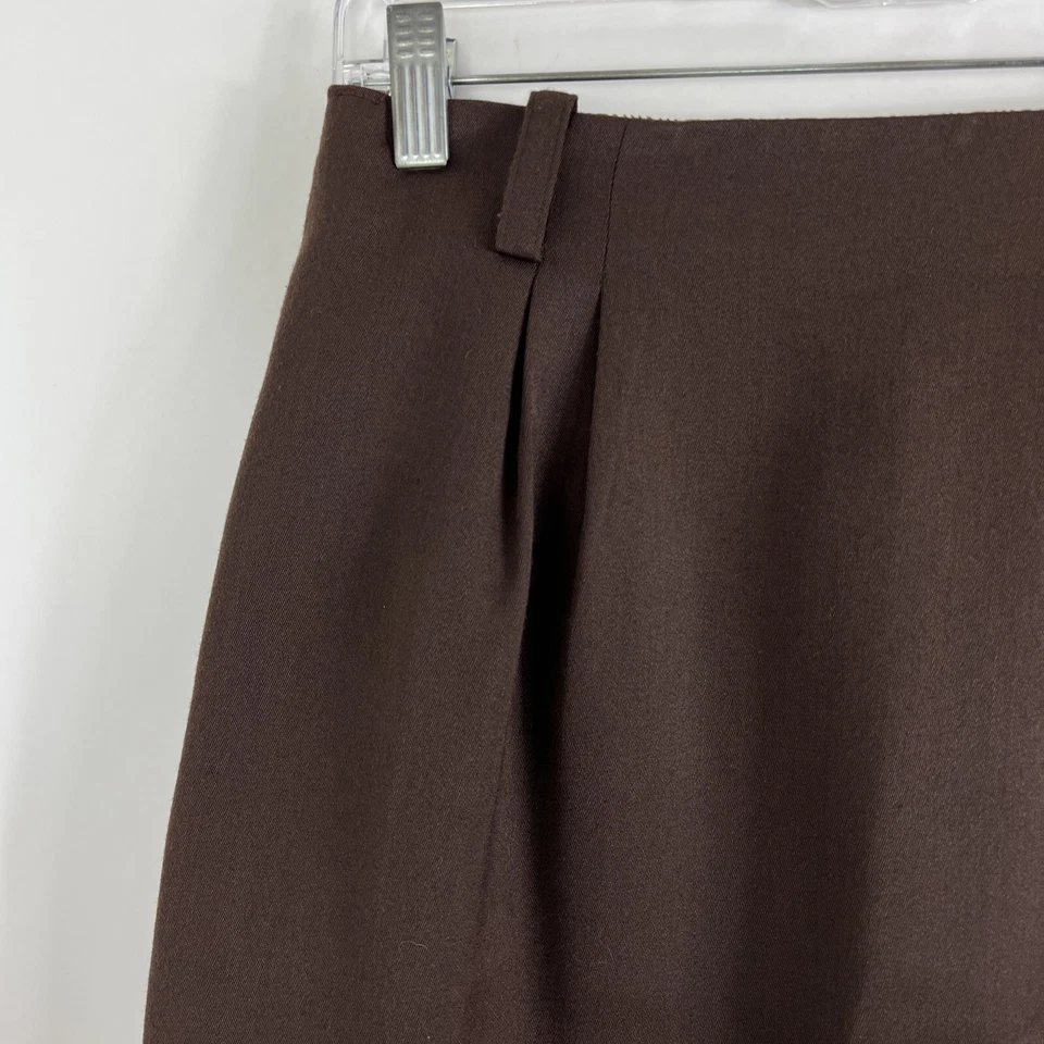 Falda vintage Paul Harris para mujer talla 10 marrón hasta la rodilla lápiz Foto 2 de 4