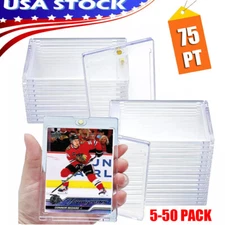 5/10/20/30/50 Pack 75PT Magnetic Trading Card Holders One-Touch UV Protection US