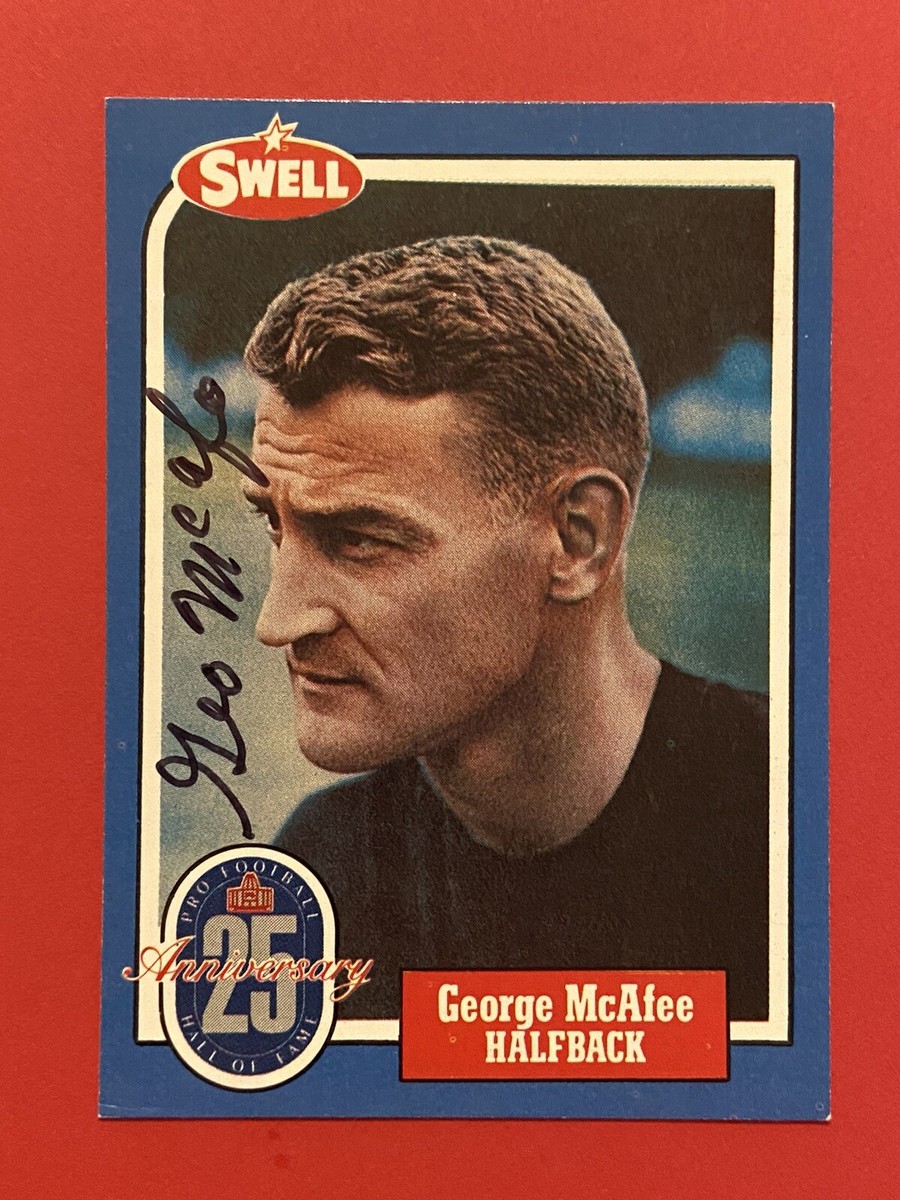 GEORGE McAFEE (Dec) HOF Signed 1988 Swell Greats Chicago Bears