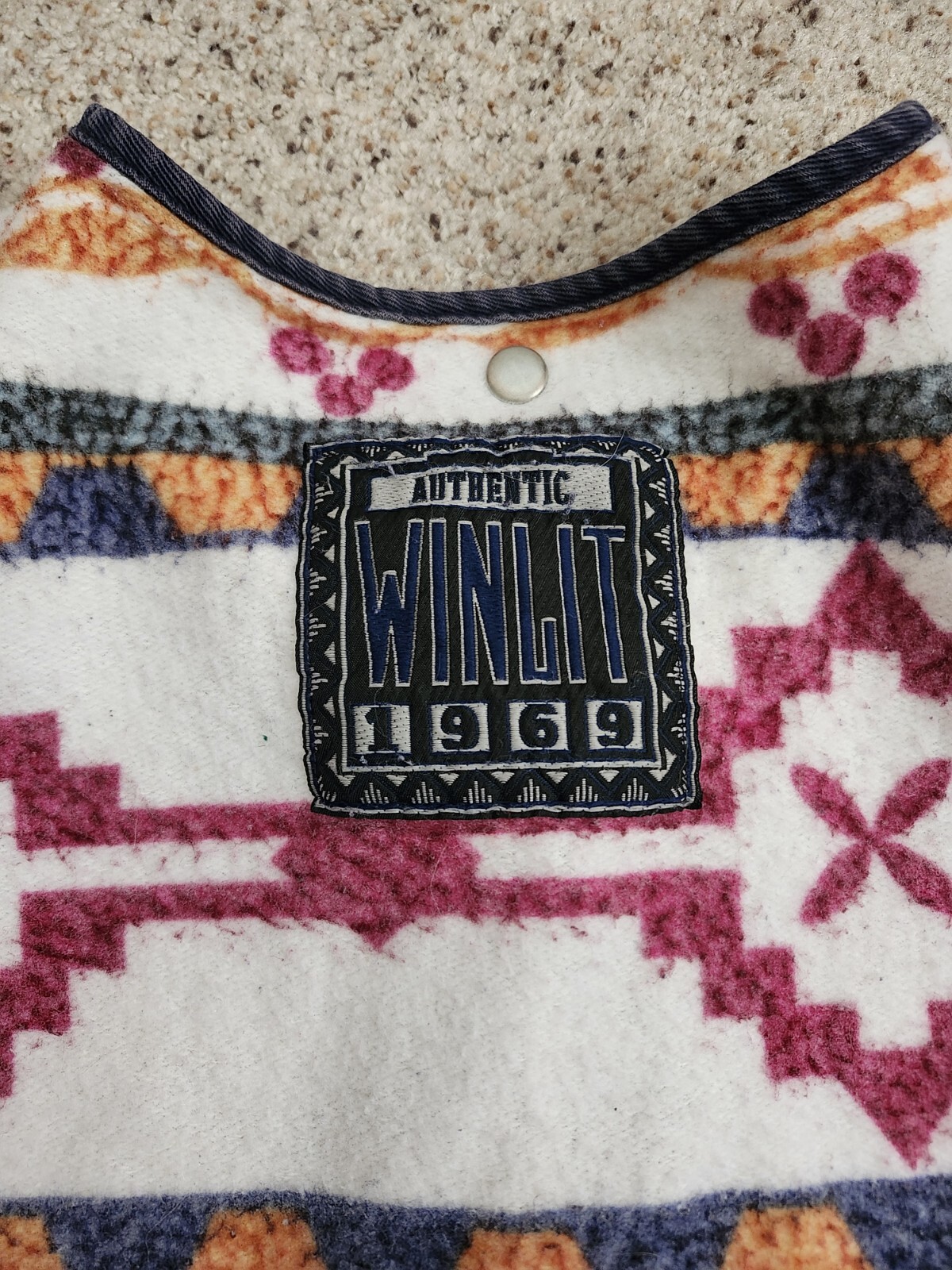 Authentic Winlet 1969 Aztec Snap Button Vest - image 6