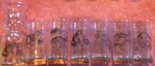 Foxes Set of 6 Tumbler Glasses and Decanter Bar Set