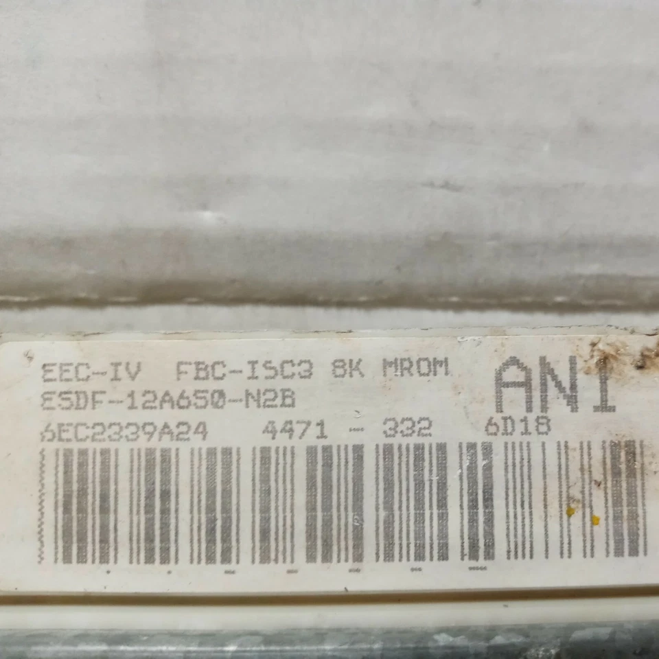 1986 FORD MUSTANG 2.3L AT ENGINE COMPUTER MODULE ECU ECM,E5DF 12A650 N2B - Image 3 of 3