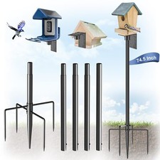 Onlyfly 74.5in Bird Feeder Pole Stand Heavy Duty Mount Kit for Outdoor Use