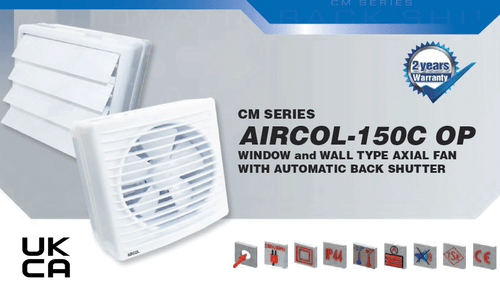 WINDOW and WALL TYPE AXIAL EXTRACTOR FAN WITH AUTOMATIC BACK SHUTTER, 375 m3/h - 第 9/15 張圖片