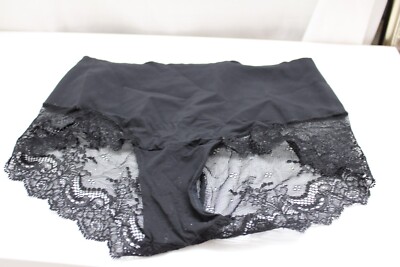 Women's Spanx S/P Black Nylon/Spandex Lace Brief Panties No Panty Lines