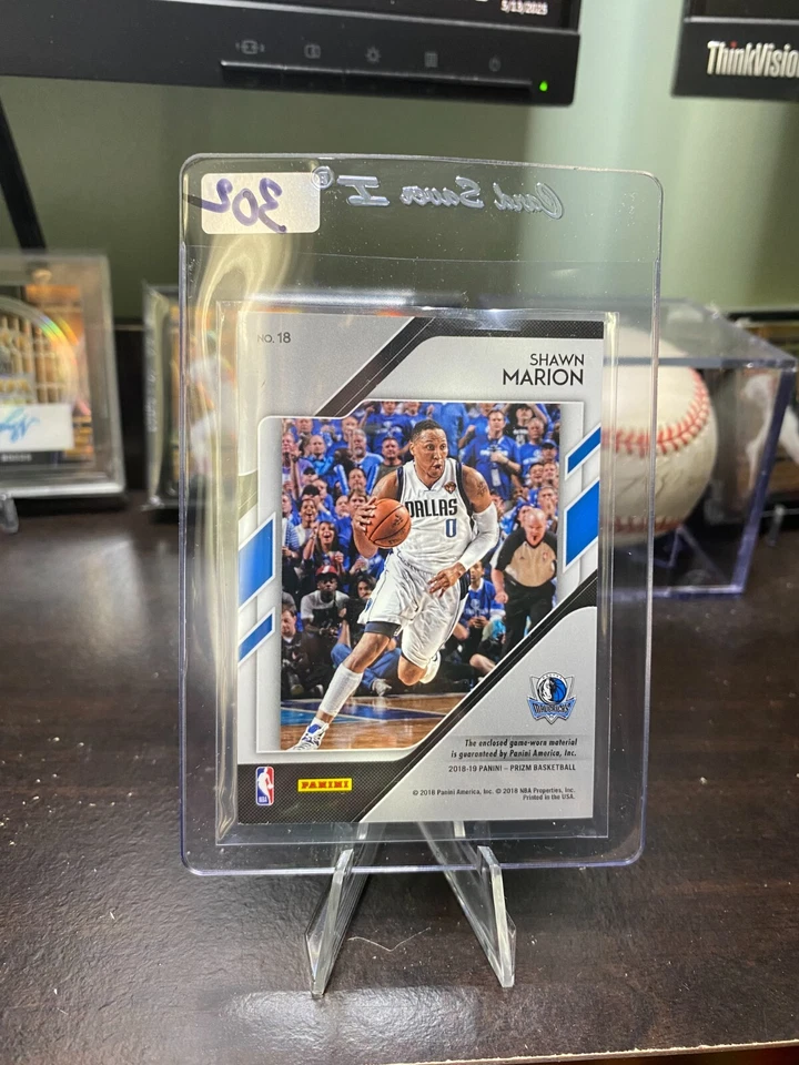 2018-19 Panini Prizm Shawn Marion Sensational Swatches Jersey #18 - Image 2 of 2