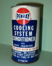 Vintage Penray Cooling System Conditioner Can Full Oil Gas Station 12 Oz