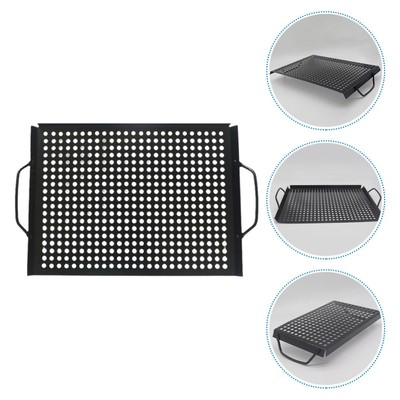  Grill Pan for Camping Household Vegetable Meat Grill Pan Grill Tray Outdoor