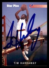1991 Star Pics Flashback Basketball #10 Tim Hardaway Signed Autograph (no COA)