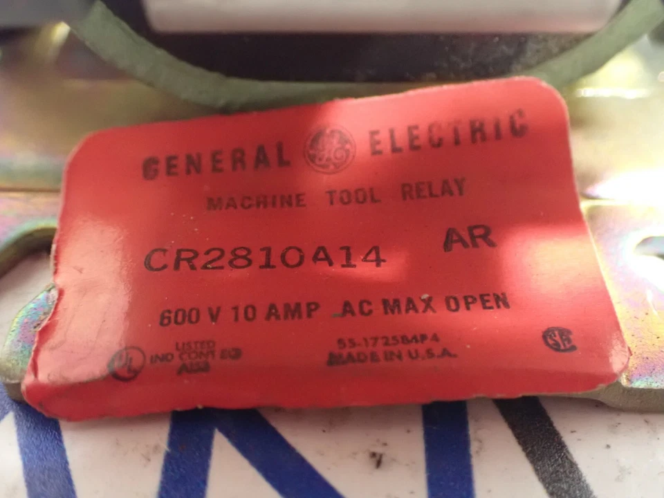 General Electric CR2810A14 Relay 10A 600V  with 22D135G22 Coil 120V - Image 2 of 4