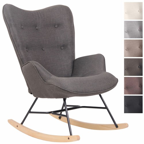 Silla Mecedora Sanka Tapizada Tela ~ Sillón Relax De Salón Carga Máx. 136 kg |