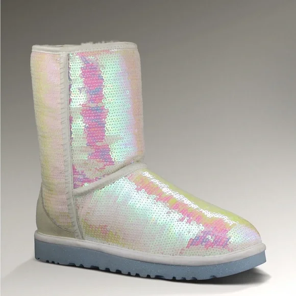 Ugg Australia I Do! Bridal Iridescent Sparkles Classic Short