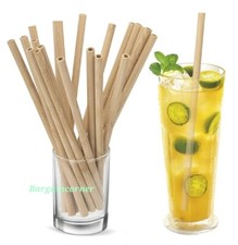 Bamboo Straws Reusable Straws Eco Washable Drinking Straws Biodegradable & Brush