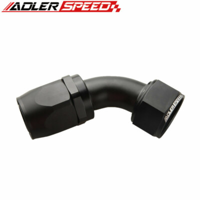 ADLERSPEED 45 Degree -20AN AN20 Aluminum Swivel Hose End Fitting Adapter Black