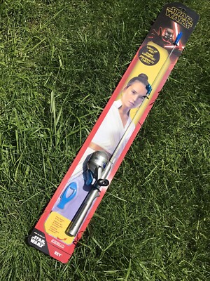 New - Disney - Star Wars Light-Up Zebco Fishing Pole Rod   