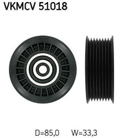 SKF Vkmcv 51018 Umlenk-/FüHrungsrolle, Keilrippenriemen