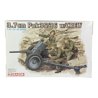 Dragon 1/35 3.7cm Pak 35/36 w/CREW Model Kit 6152 Un-made