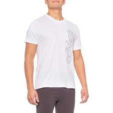 adidas Mens Linear Type Short Sleeve Tee T-Shirt Sizes: S, M, L, XL White FM6650
