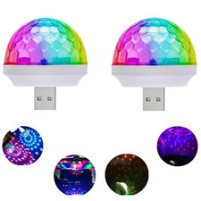 USB Mini Voice-Activated 2 Disco Lights Includes 0 adapters , White