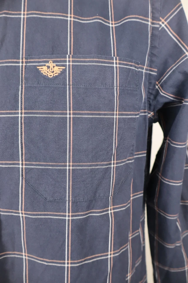 Dockers Camisa De Manga Larga Hombre Tg S Camisa Vintage Casual De Algodón - Imagen 3 de 4