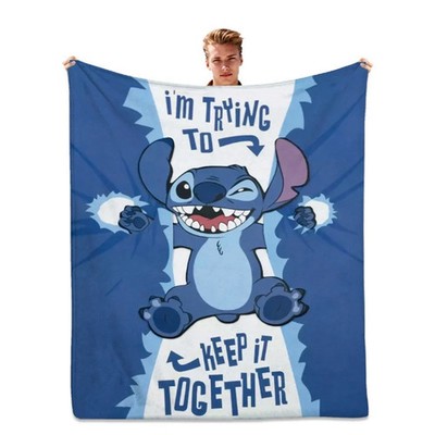 Disney Stitch Im Trying To Keep It Blanket Cartoon Stitch Print Fleece Blanket