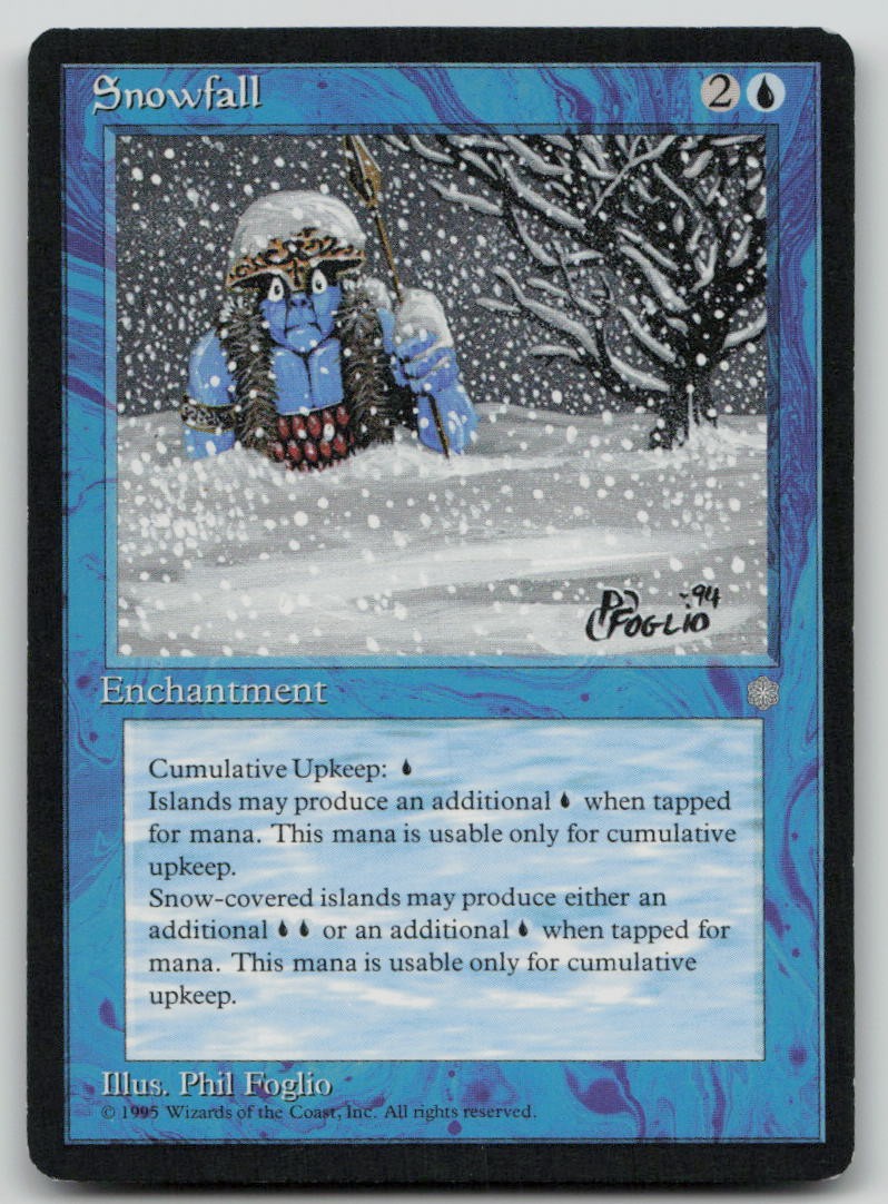 Snowfall [Ice Age - 101] Lightly Played Common Magic