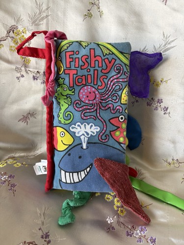 Jellycat London Fishy Tails Plush Soft Book Anne Wilkinson Crinkle Interactive