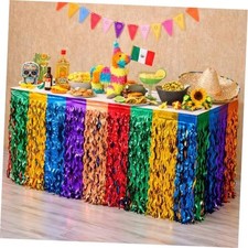 Cinco De Mayo Table Skirts - 2 Pack for Fiesta Party Decorations