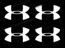 Set of 4 Under Armour Iron on HTV Transfers Sizes And Colors