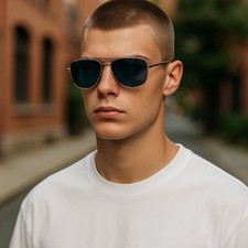 Nautica Polarized N9207S 60 13 145 Silver Aviator Sunglasses K2