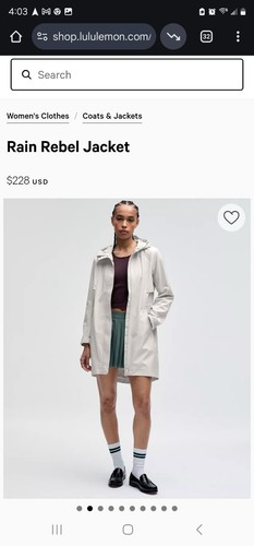 Lululemon Rain Rebel Jacket Coat Size 4 Color Bone Nwot - Picture 2 of 24