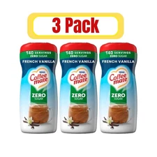 (3 pack) Coffee Mate French Vanilla, Sugar-Free, Powdered Coffee Creamer,10.2 oz