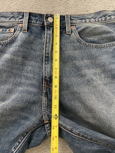 Levi's Premium 568 Loose Straight Blue Jeans Men’s Measured Size 36x28 See Desc - Picture 14 of 15