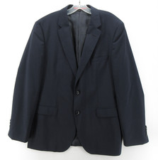 Hugo Boss Sport Coat Men 42 Blue Navy Blazer Marlane Biella Virgin Wool Jacket