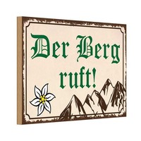 Holzschild 12X18 Cm Der Berg Ruft Outdoor Camping Deko Geschenk Holz Schild