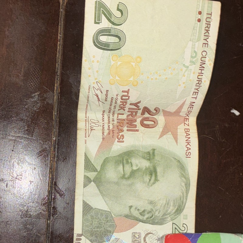 Turkey 2009 20 Yeni Turk Lirasi Banknote Uncertified Ungraded, Serial E110492339