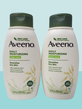 AVEENO DAILY MOISTURIZING BODY WASH NOURISHES DRY SKIN LIGHTLY SCENTED 12OZ 2 PC