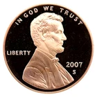 2007-S Lincoln Memorial Cent Proof — photo from another recent sale