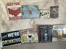 Beer Funny Tin Metal Wall Signs For Bar, Pub, Restaurant, Garage, College Decor