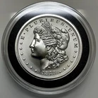 INTAGLIO MINT 1878 MORGAN DOLLAR TRIBUTE 2 TROY OZ 999 SILVER ROUND IN CAPSULE